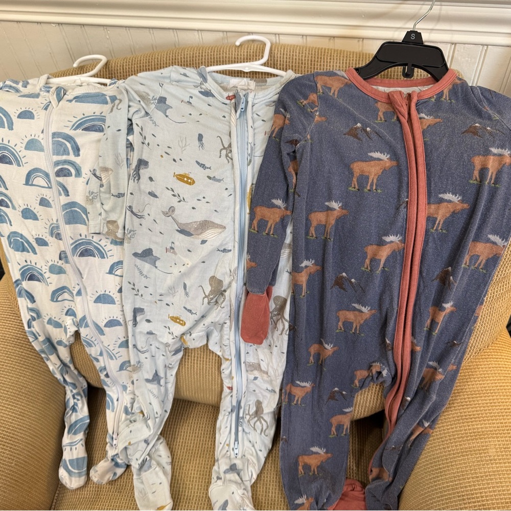 Angel Dear- One Piece Pajamas Bundle- different sizes to grow into-